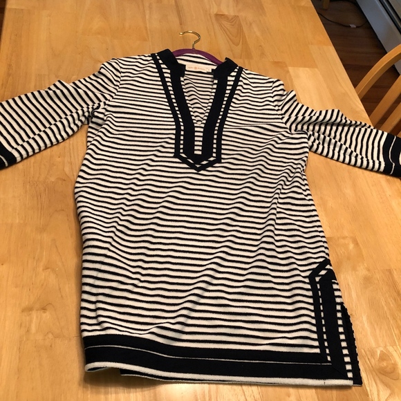 Tory Burch Tops - Tory Blue/White Striped Tunic